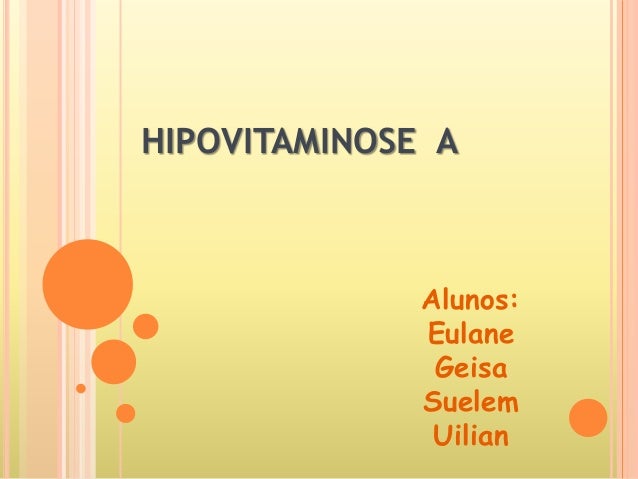 hipovitaminose a